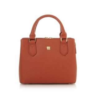 Klassische Handtasche aus hellbraunem Leder